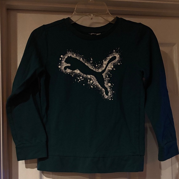 Puma Kids Teal Long Sleeve Tee - Picture 1 of 1